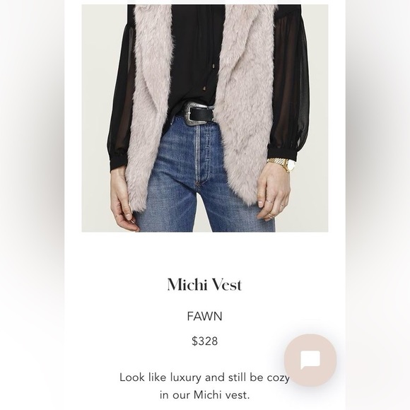 Michi Fur Vest in Fawn - Oversized - Picture 4 of 4